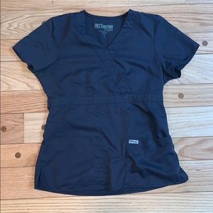 Greys anatomy charcoal scrub top
